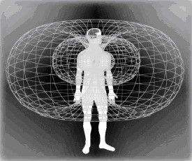 A stronger electromagnetic field dispered from the heart than the brain